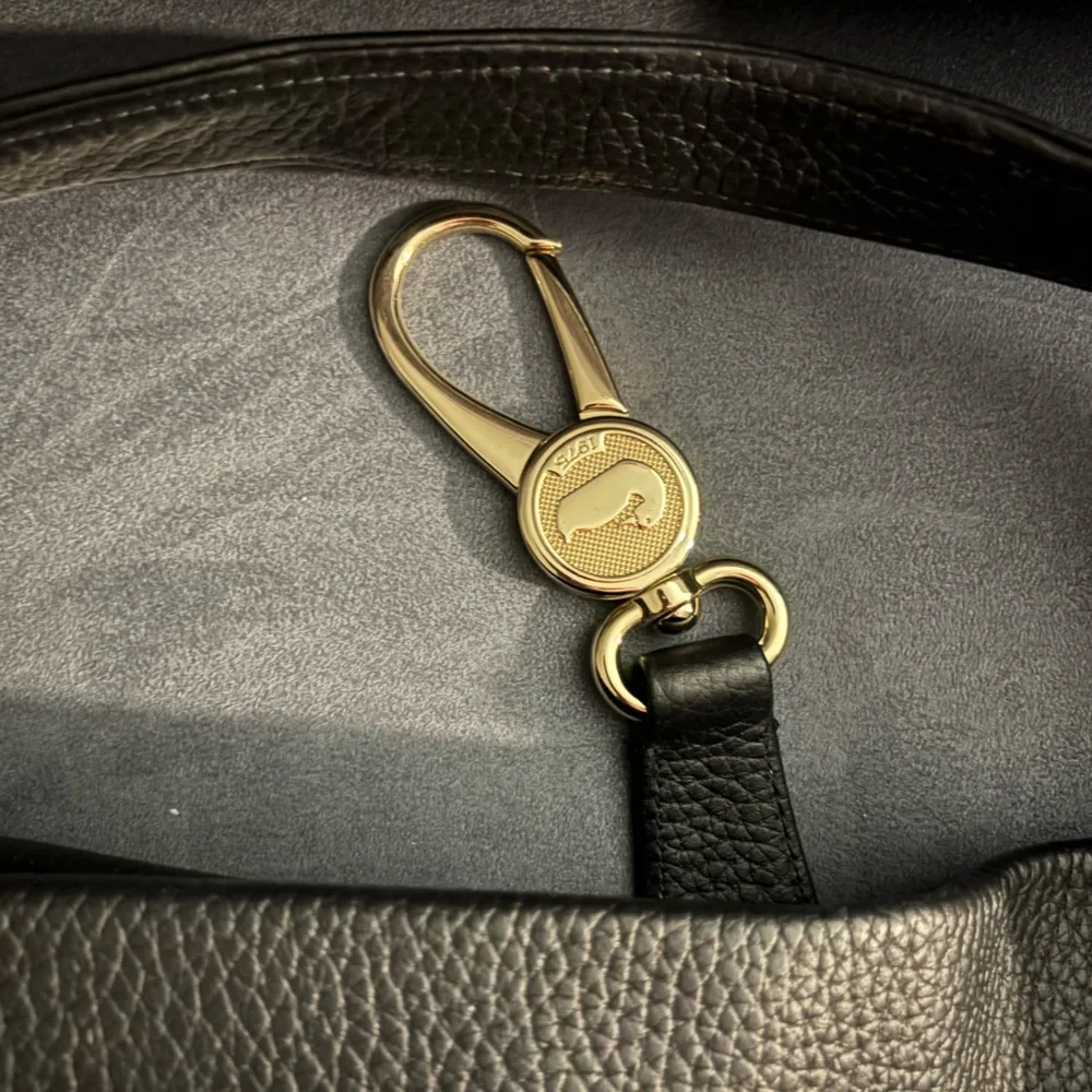 Dooney & Bourke Black Pebbled Leather Hobo with Gold Hardware - Picture 5 of 9